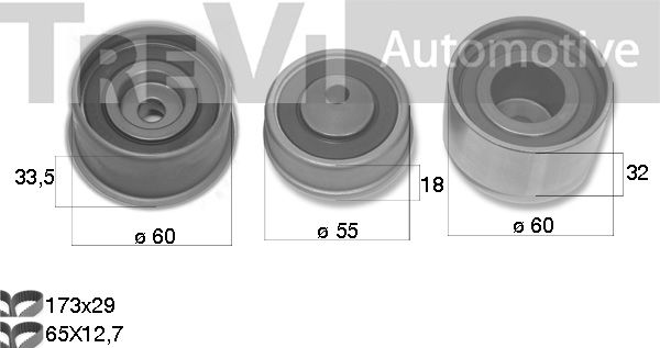 TREVI AUTOMOTIVE Zobsiksnas komplekts KD1486